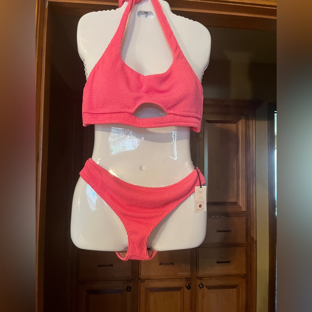 Shade & shore 2 piece, pink bikini